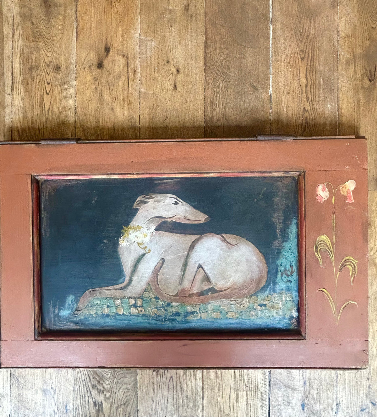 Reclaimed Door Hanging with Hound