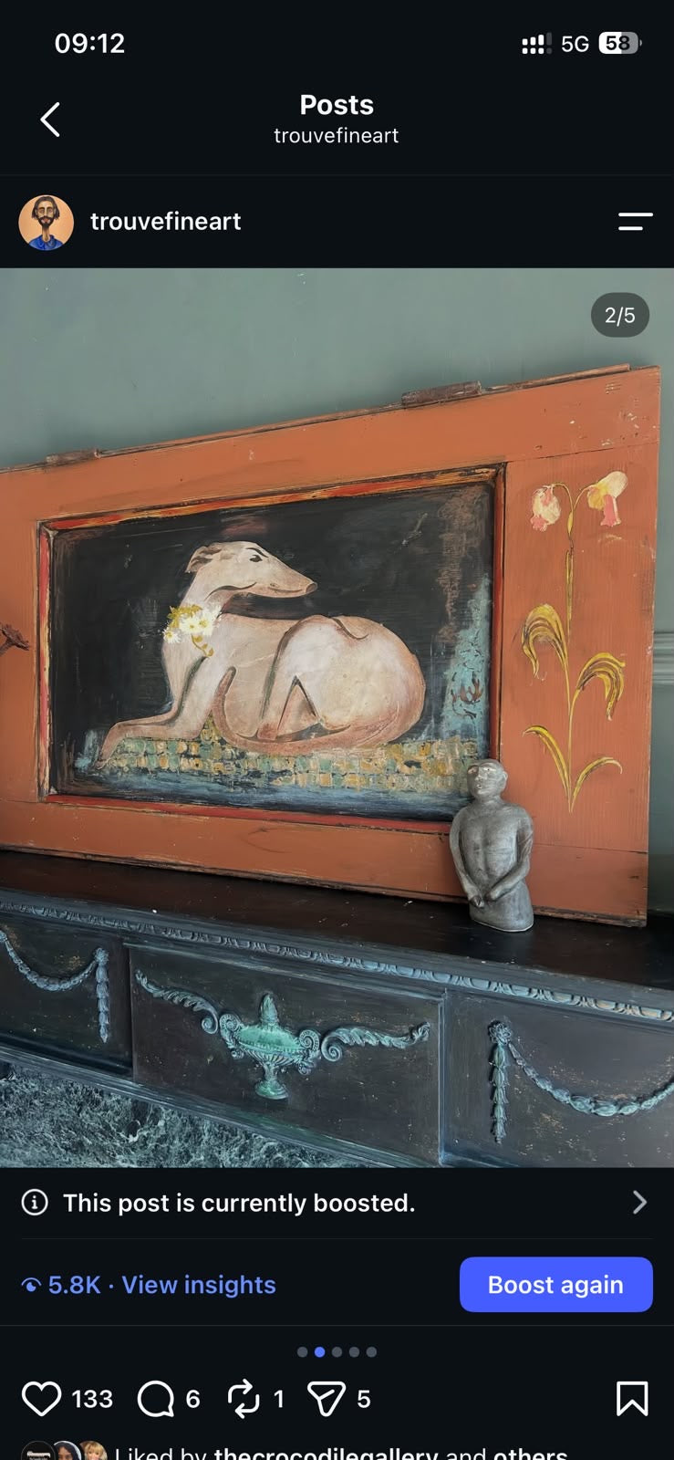 Reclaimed Door Hanging with Hound
