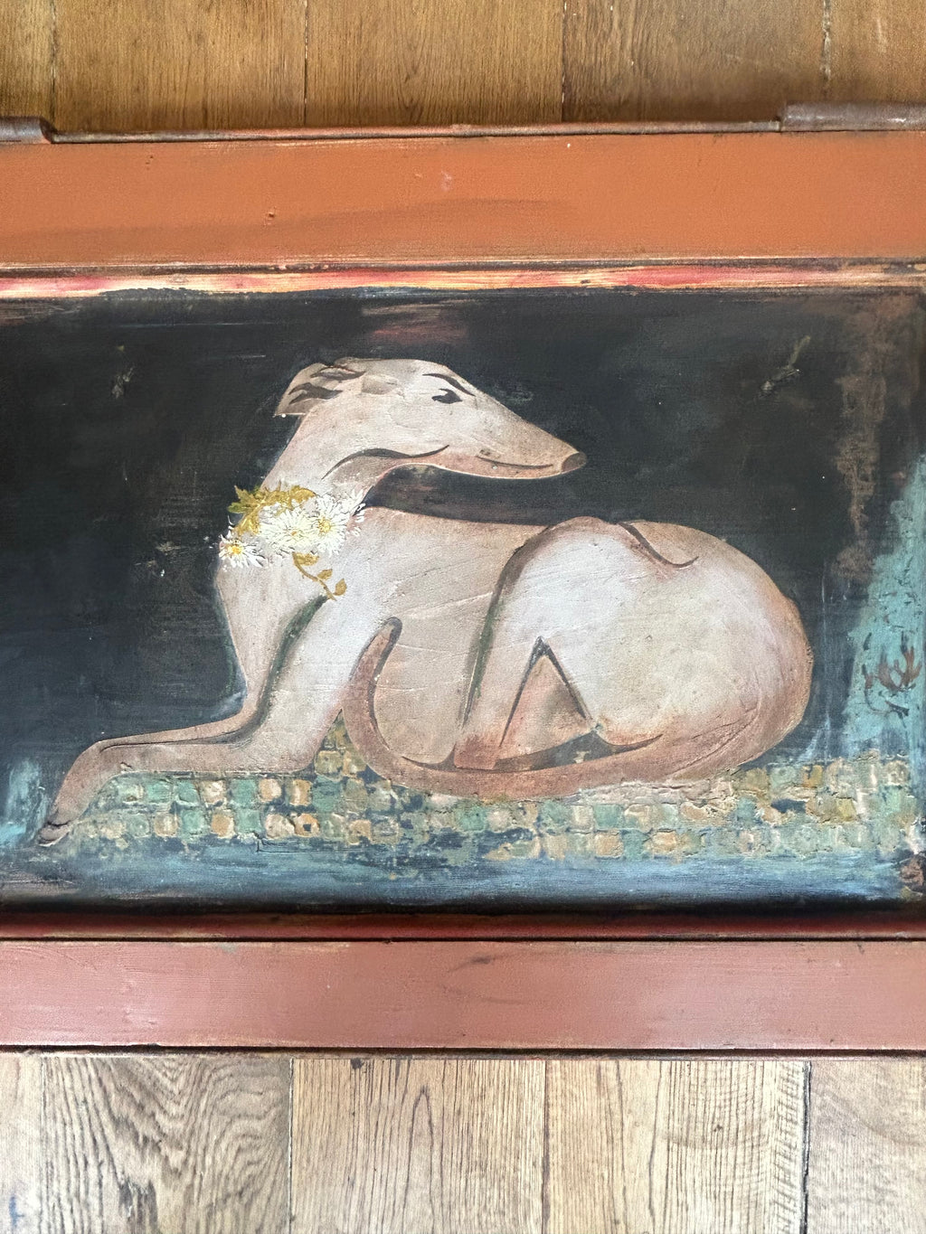 Reclaimed Door Hanging with Hound