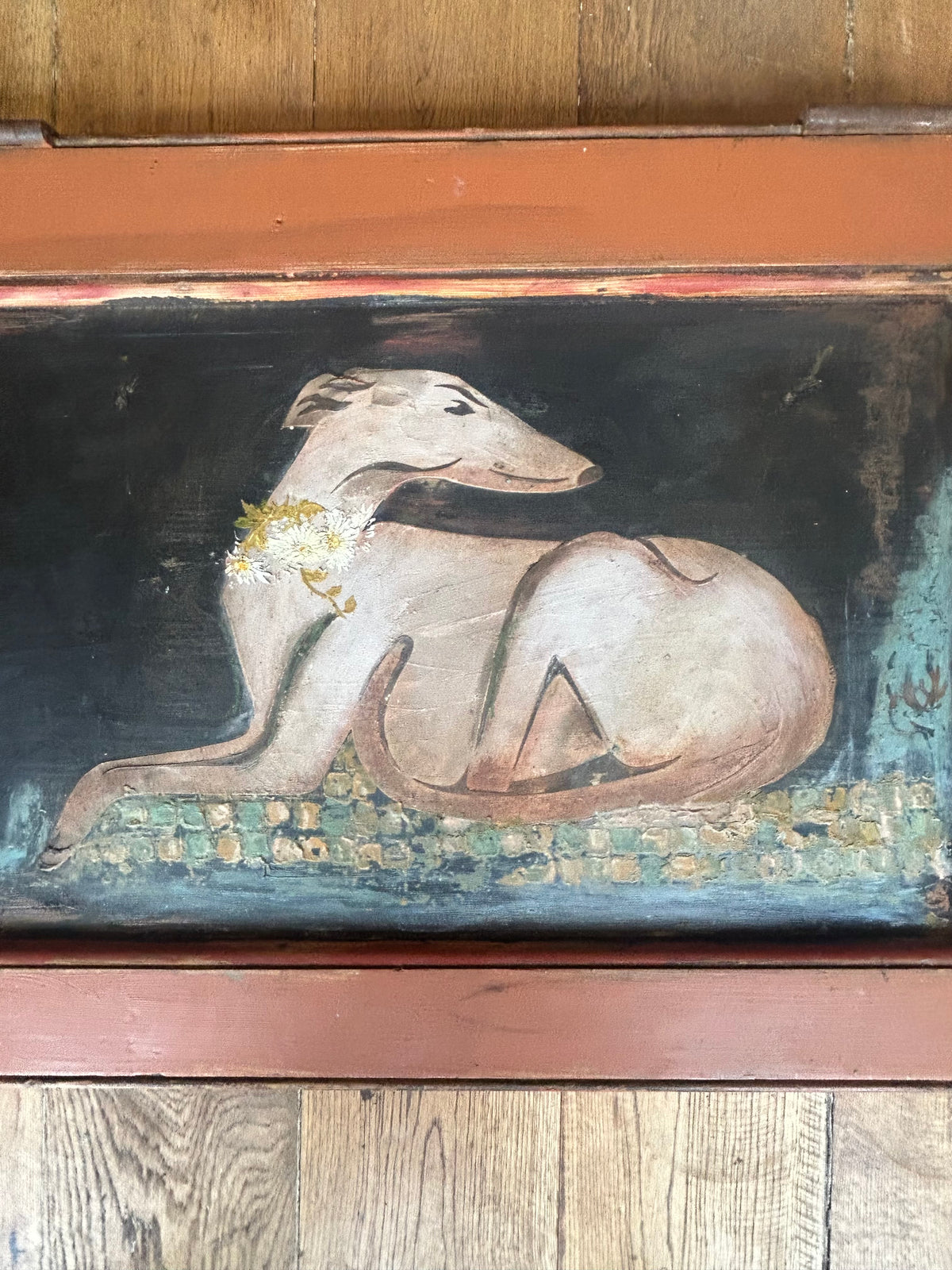 Reclaimed Door Hanging with Hound