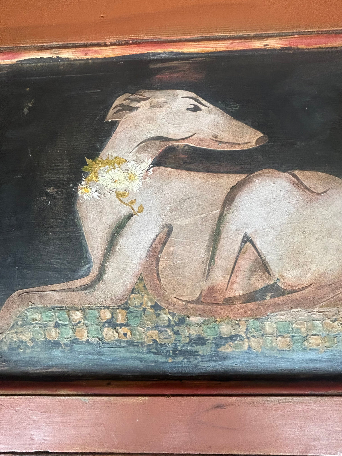 Reclaimed Door Hanging with Hound