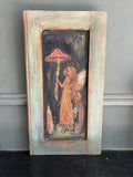 Vintage reclaimed door Fairy Wallhanging