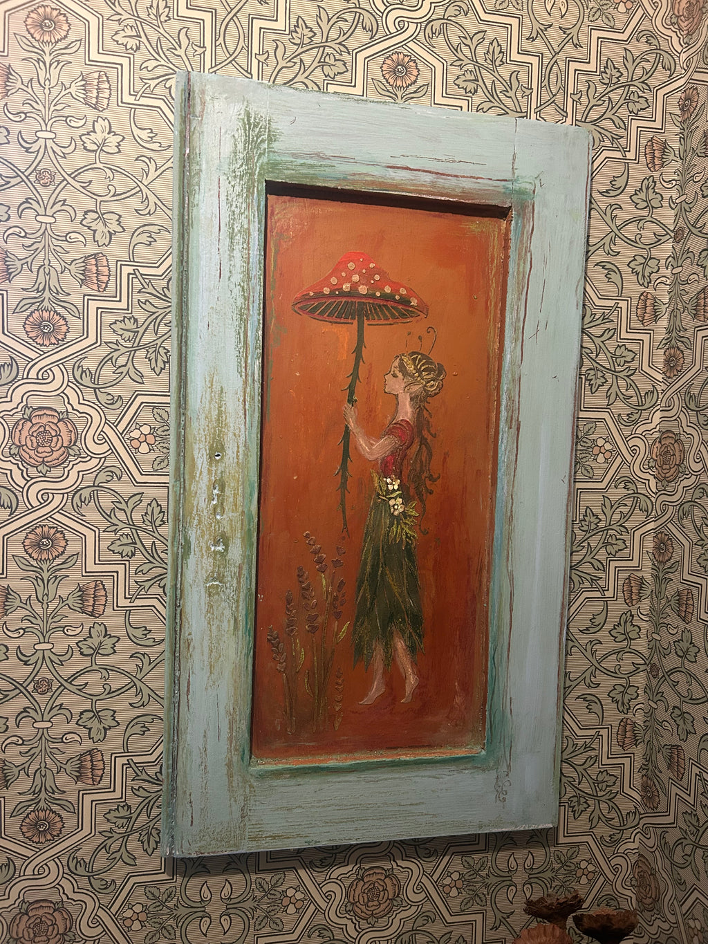 Reclaimed Door Wallhanging Fairy I