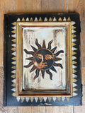 Reclaimed Door Wallhanging Sun II