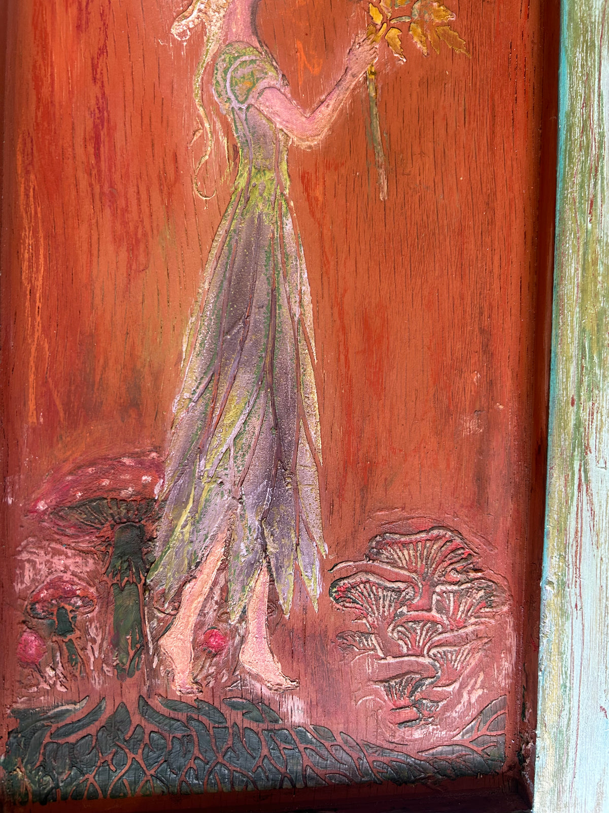 Reclaimed Door Wallhanging Fairy II