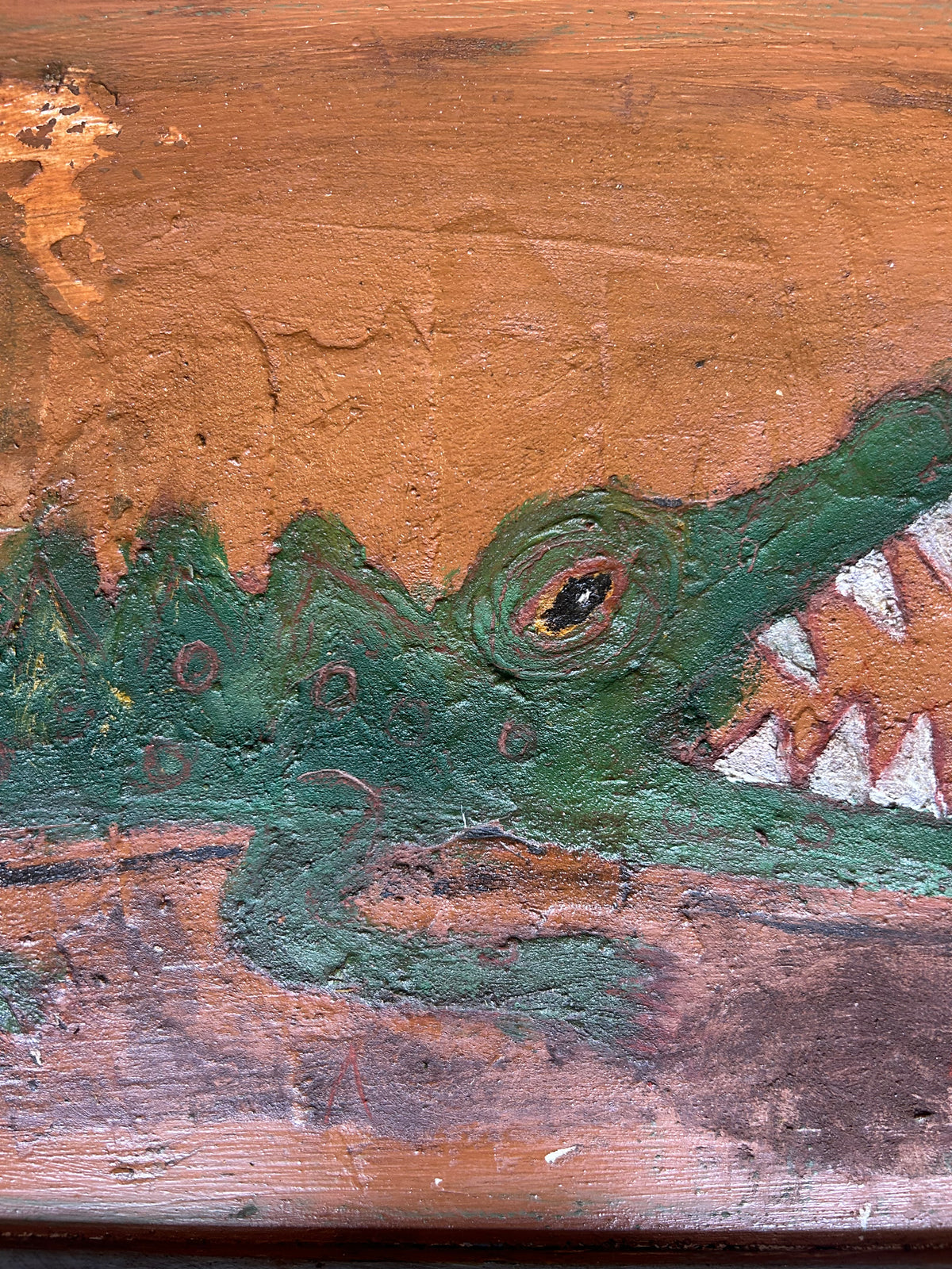 Reclaimed Door Wallhanging Crocodile