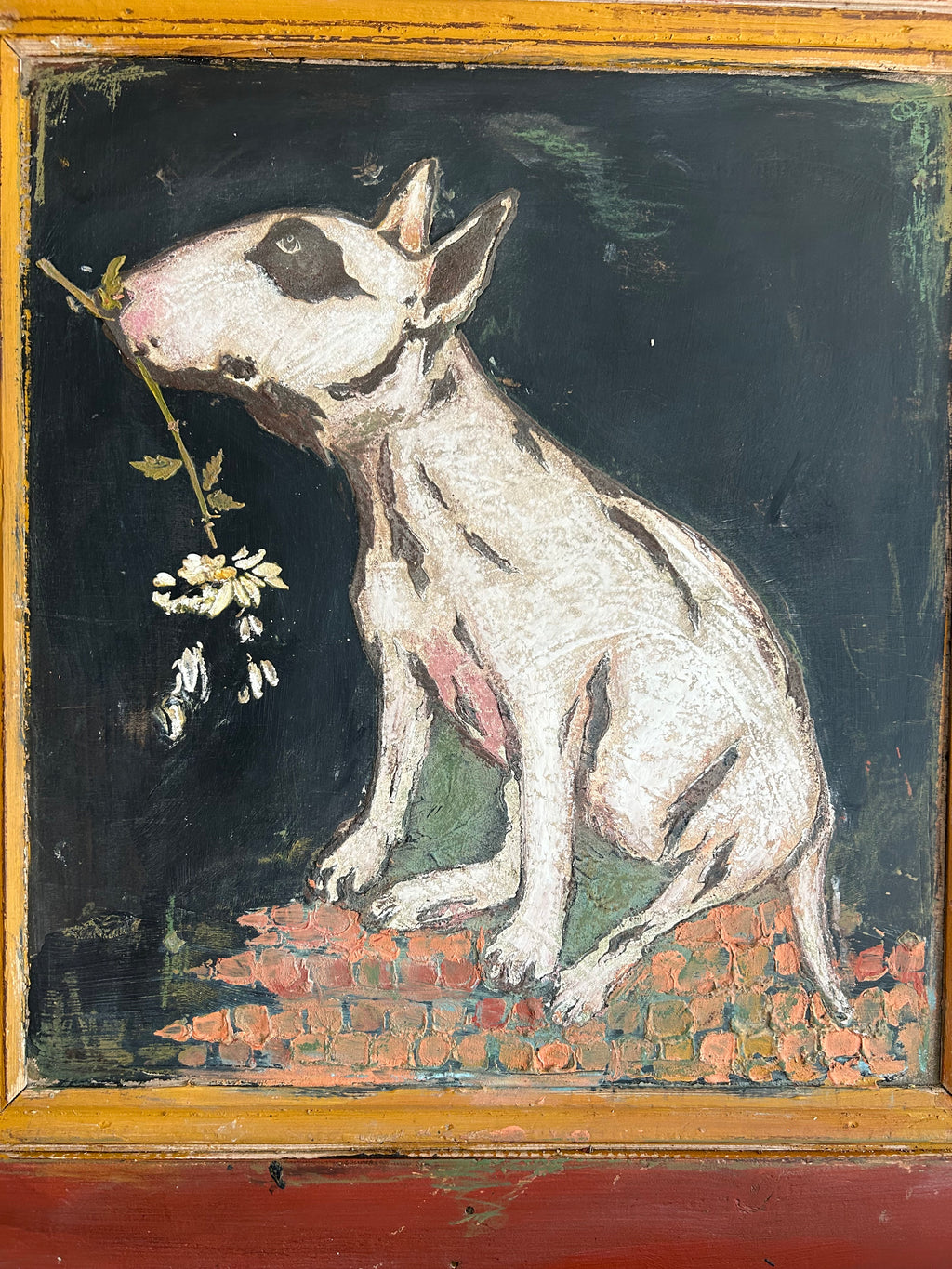 Reclaimed Door Hound Wallhanging