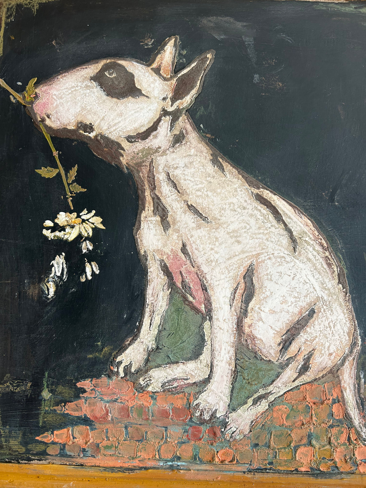 Reclaimed Door Hound Wallhanging