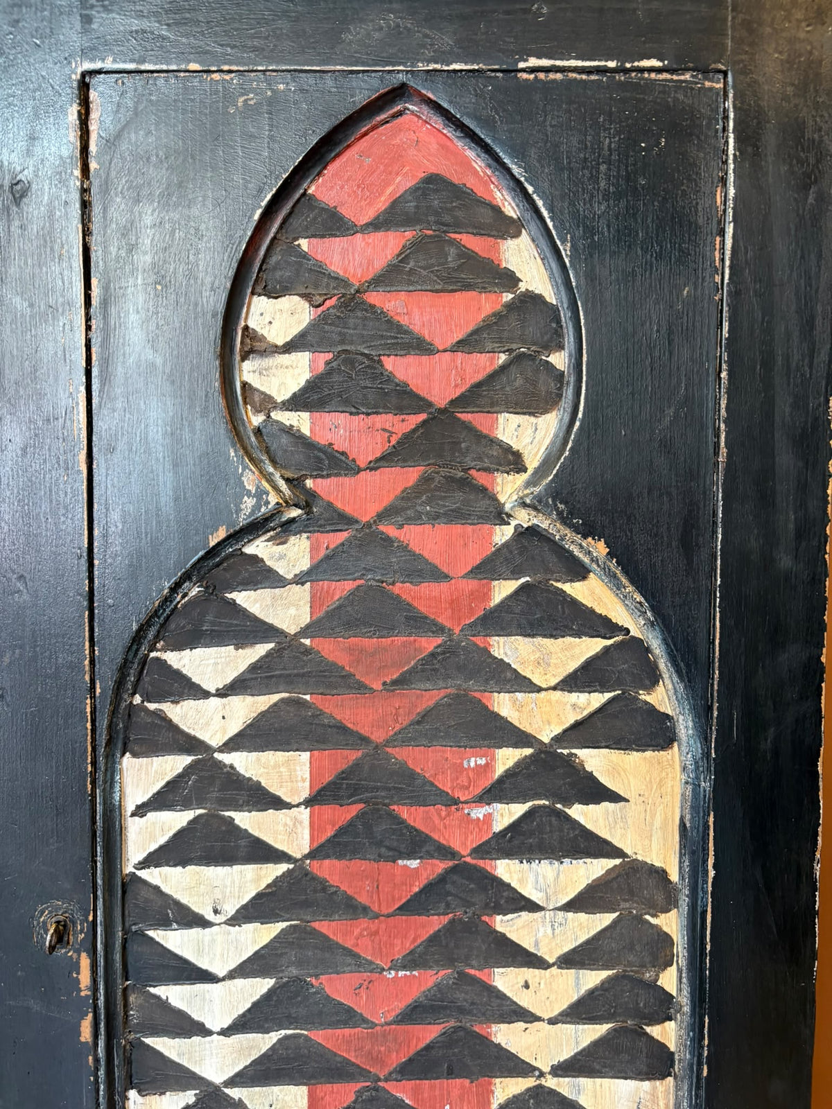 Vintage Folk Art Hall Cupboard