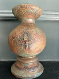 Yew vase with Primitive cross