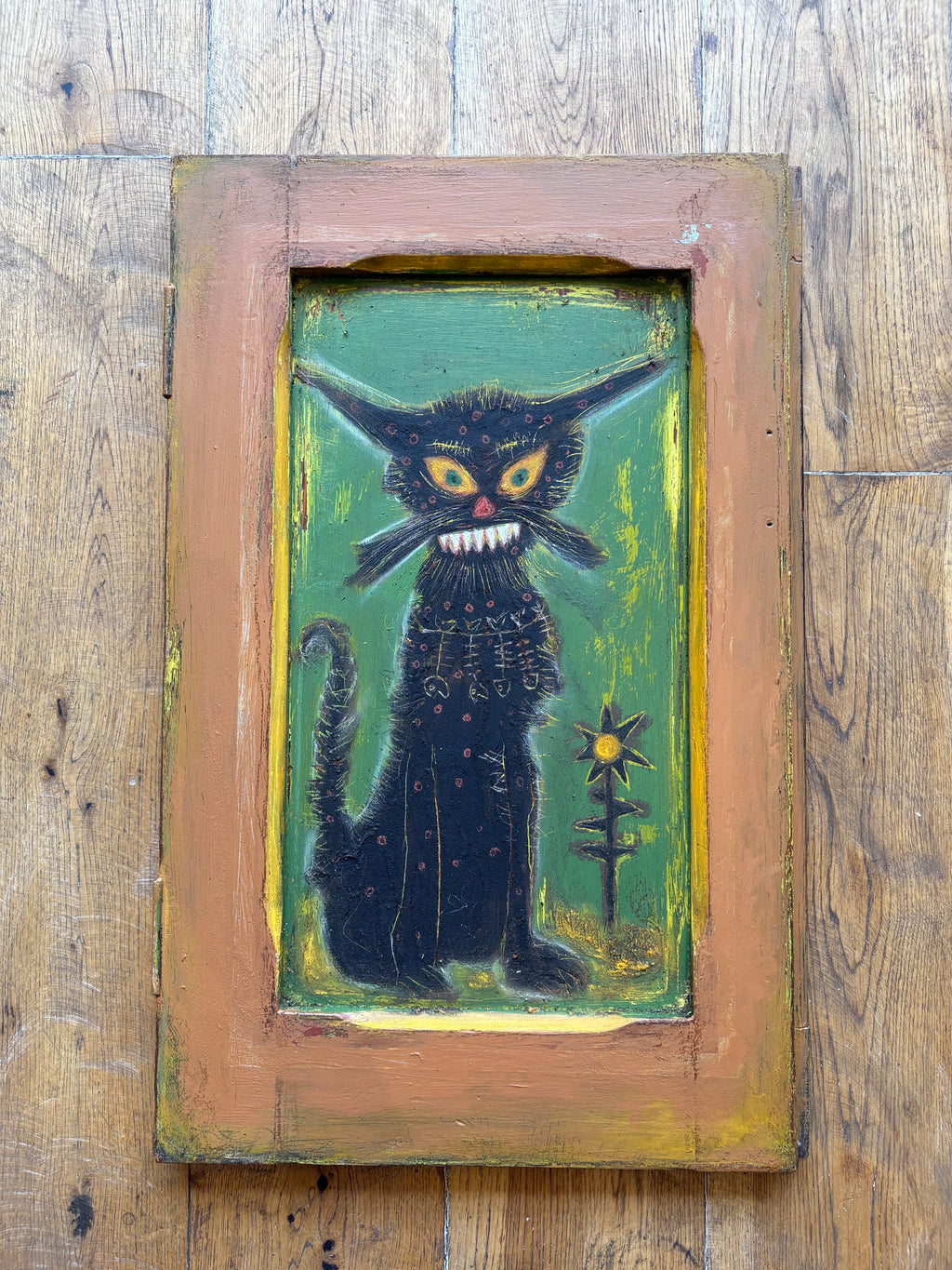 Cat with Fishbone Necklace