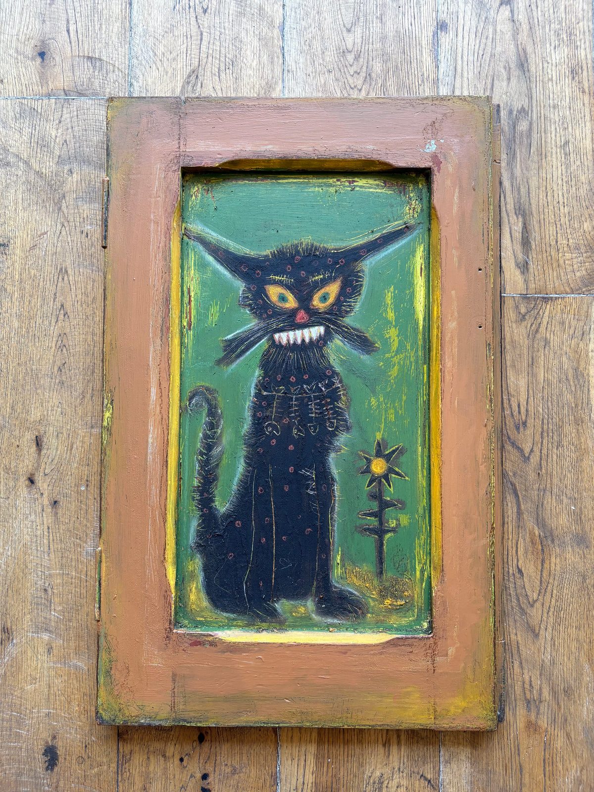 Cat with Fishbone Necklace