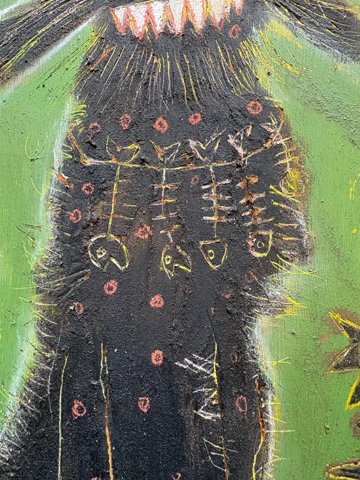 Cat with Fishbone Necklace